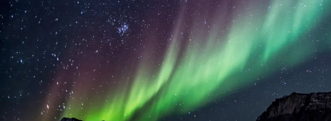 northern lights in the sky